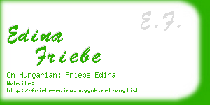 edina friebe business card